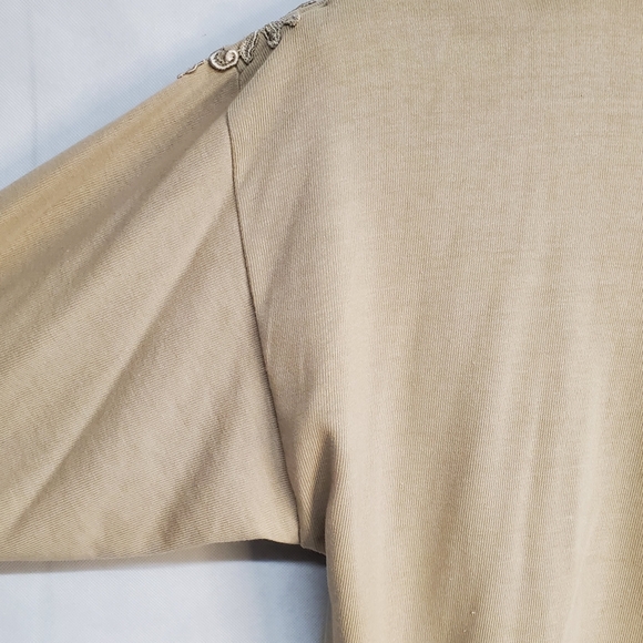 Vintage Bonnie And Billy By Holly Women's Size Med Floral Applique Top NWT - Picture 8 of 12